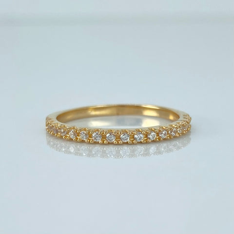 Anillo Churumbela Circones Blancos Oro amarillo / Talla 6 3/4 / 1,8 Gr †