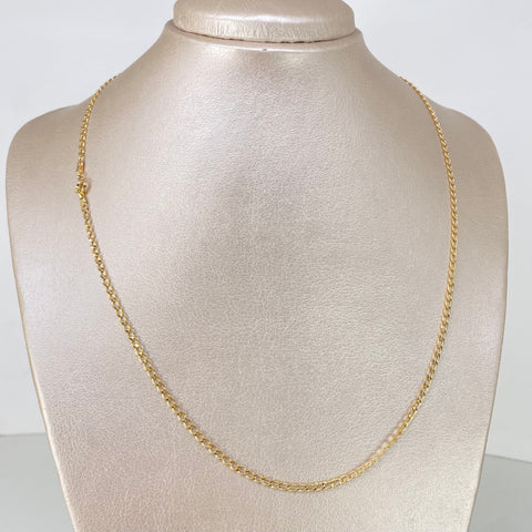 Cadena ● Cubana Oro amarillo 18k 2,65 Gr / 2,3 mm / 50 Cm *