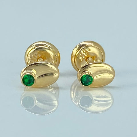 Topos Grano Cafe Circon Verde Oro amarillo 0,65 Gr / 4 mm *