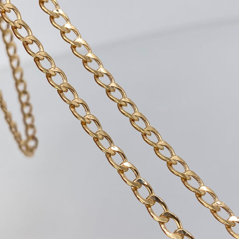 Cadena ● Cubano Oro amarillo 18k 4,88 Gr / 3,5 mm / 50 Cm †