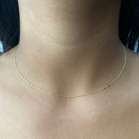Cadena Italy Mini Singapur  Oro amarillo 18k 0,8 Gr / 0,7 mm / 40 Cm