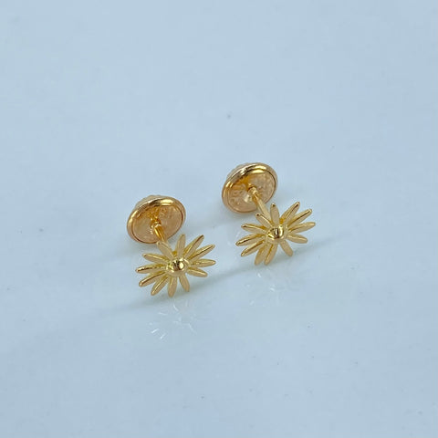 Topos Flor Oro amarillo 18k 0,78 Gr / 7,2 mm  *