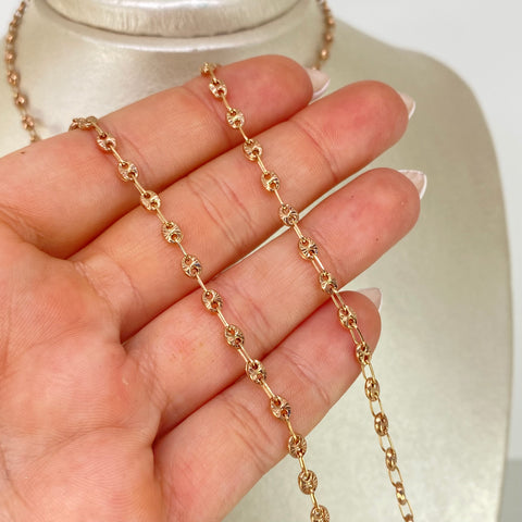Cadena GC Diamantada Oro rosa 18k 8,75 Gr / 3,3 mm / 60 Cm *