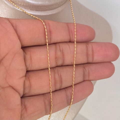 Cadena ● Barril Oro amarillo 18k +3 / 3,8 Gr / 1,1 mm / 50 Cm *