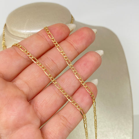 Cadena ● Tres Por Uno 3x1 Oro amarillo 18k 2,95 Gr / 2,6 mm / 50 Cm †