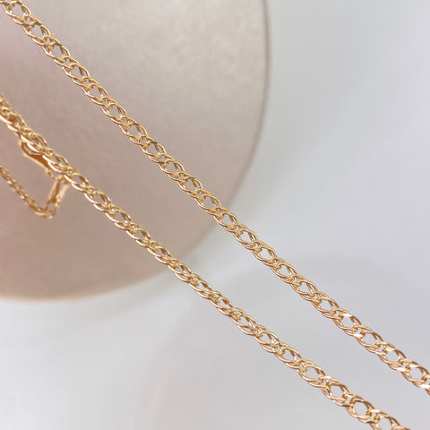Cadena ● Cubana Doble Oro amarillo 18k 2,6 Gr / 2,5 mm / 45 Cm †