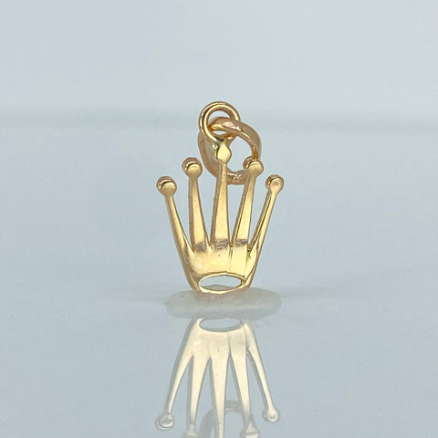 Dije Corona RX Oro amarillo 18k 0,63 Gr / 2 Cm  *