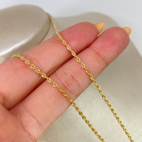 Cadena ● Lazo Oro amarillo 18k +1 / 1,37 Gr / 1,6 mm / 45 Cm *