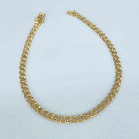 Pulso ● Cubano Monaco Oro amarillo 18k +3 / 3,75 Gr / 3,6 mm / 19 Cm *