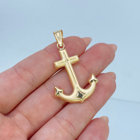 Dije Ancla Oro amarillo 18k 2,8 Gr / 3,4 Cm †