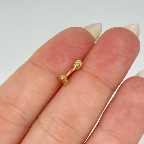 Piercing Corazon / Oro Amarillo 18k (Joya) / 0,3gr / 1.2cm / (Oreja)