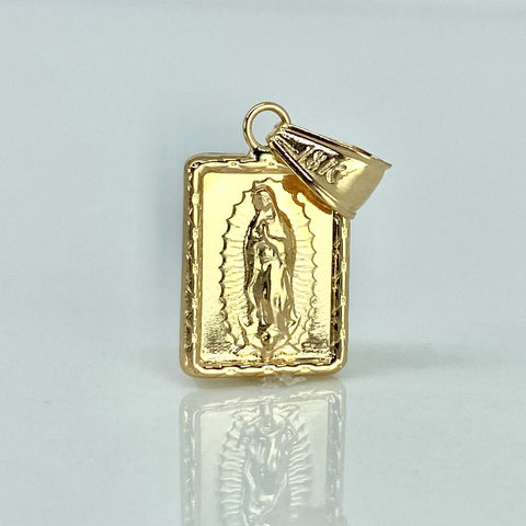 Dije Placa Rectangular Virgen Guadalupe Oro amarillo 0,95 Gr / 2,2 Cm