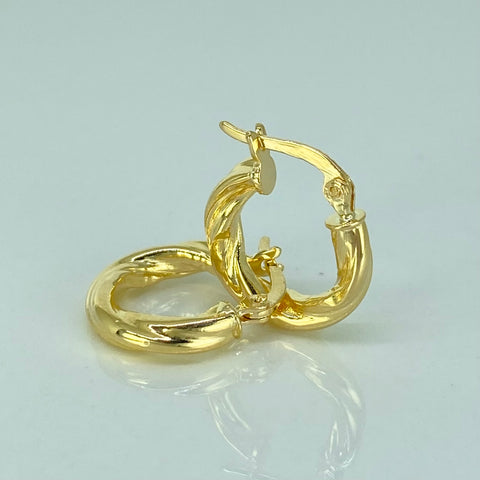 Candongas Entorchas Oro amarillo 18k 1,35 Gr / 1,6 Cm