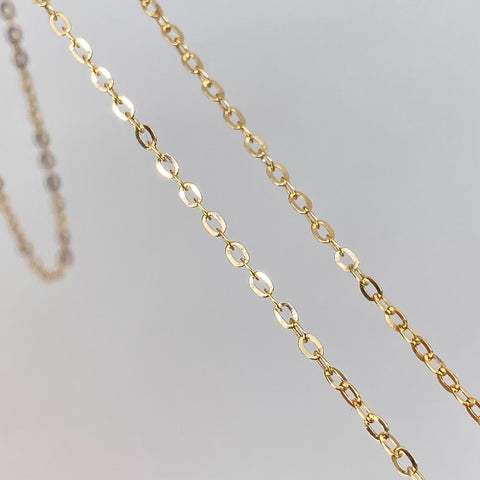 Set Cadena ● Rolon + Dije Sagrado Corazon Circon Amarillo Oro amarillo 18k 1,3 Gr / 1,5 mm / 45 Cm *