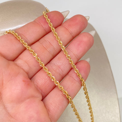 Cadena ● Lazo Oro amarillo 18k +1 / 3,15 Gr / 2,8 mm / 45 Cm *
