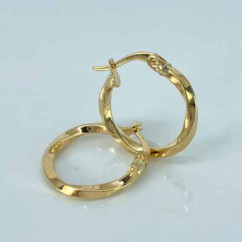 Candongas Melcochas Oro amarillo 1,4 Gr / 2 Cm *