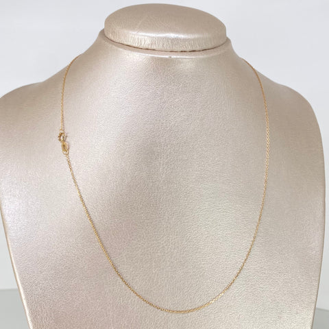 Cadena ● Aro Seguido Oro amarillo 18k 1,2 Gr / 1 mm / 45 Cm *