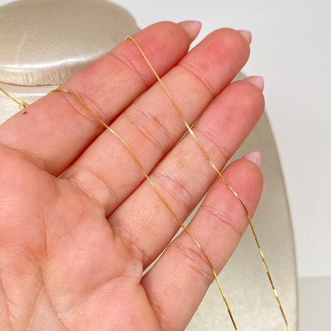 Cadena ● Veneciana Oro amarillo 18k +1 / 1,1 Gr / 0,5 mm / 50 Cm *