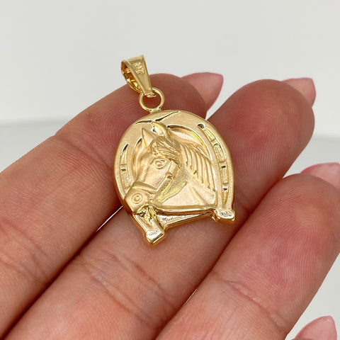 Dije Herradura Caballo Oro amarillo 18k 4,3 Gr / 4,2 Cm