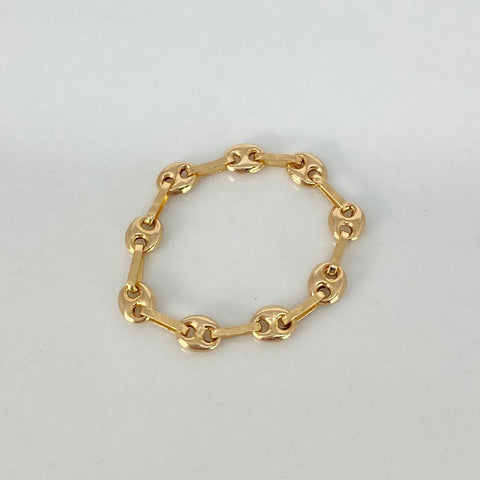 Anillo GC 9 Eslabones Oro amarillo 18k / Talla 6 1/2 / 0,65 Gr *