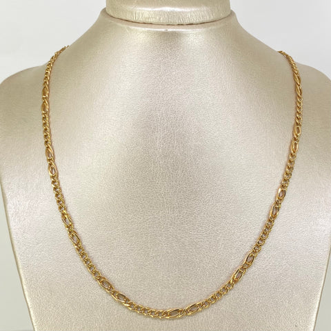 Cadena ● Tres Por Uno 3x1 CT Oro amarillo 18k 10,8 Gr / 4 mm / 50 Cm *