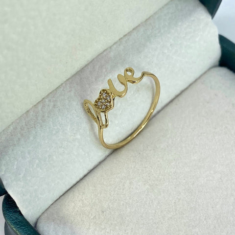 Anillo Anillo Love Circones Blancos Oro amarillo 18k / Talla 6 1/2 / 0,97 Gr