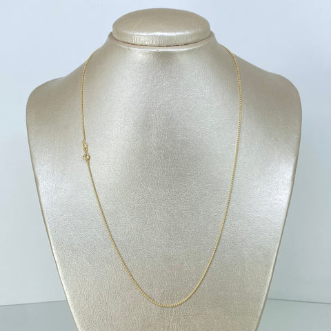 Cadena ● Mini Militar Oro amarillo 18k +3 / 2,12 Gr / 1 mm / 50 Cm †