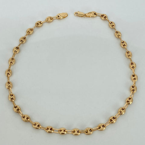 Tobillera GC Diamantado Oro amarillo 18k 4,28 Gr / 4 mm / 24,8 Cm
