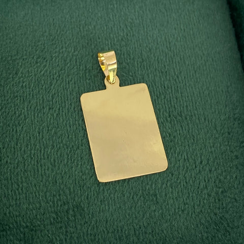 Dije Placa Rectangular Oro amarillo 18k 1,25 Gr / 15 mm / 3 Cm *