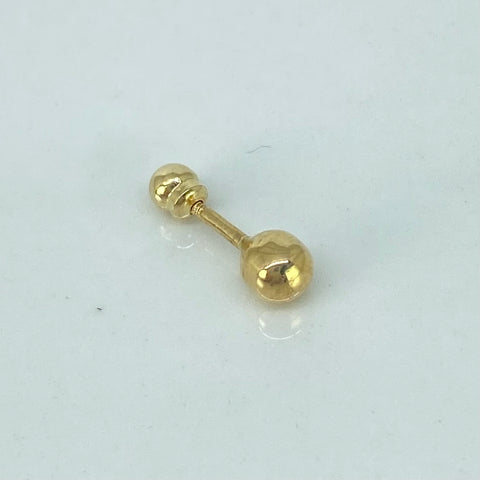 Piercing Bola Lisa 4mm / Oro Amarillo 18k (Joya) / 0,35gr / 1.3cm / (Oreja)