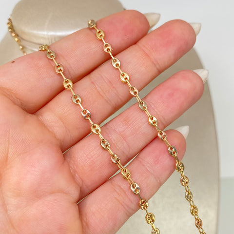 Cadena GC Tres oros 18k 3,35 Gr / 3,3 mm / 60 Cm *