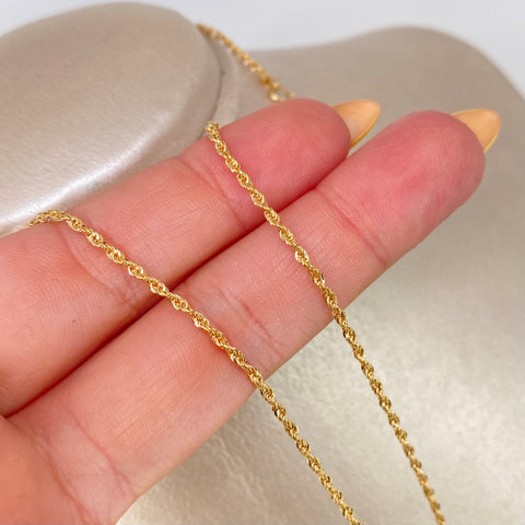 Cadena ● Lazo Oro amarillo 18k +1 / 1,4 Gr / 1,6 mm / 45 Cm †