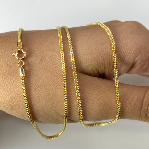 Cadena Italy Franco Oro amarillo 18k +2 / 3,82 Gr / 1,5 mm / 50 Cm *