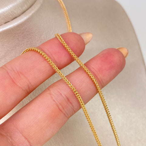 Cadena ● Franco Oro amarillo 18k +2 / 4,45 Gr / 1,6 mm / 60 Cm *