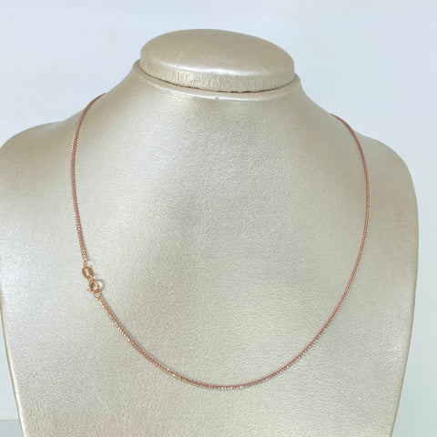 Cadena ● Franco Oro blanco y Oro rosa 18k +2 / 2,72 Gr / 1,1 mm / 45 Cm
