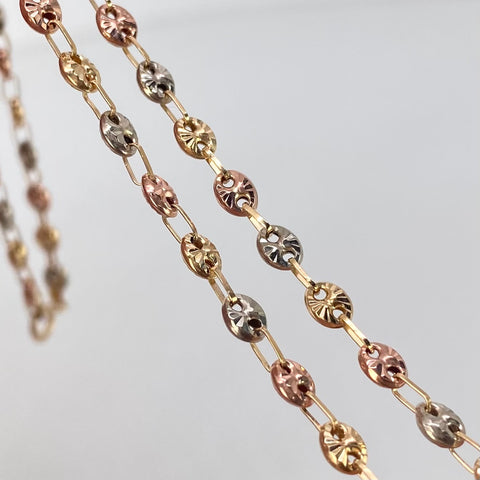 Cadena GC Diamantado Tres oros 5,63 Gr / 3,3 mm / 45 Cm