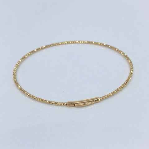 Pulso ● Bolas Diamantadas Oro amarillo 18k +4 / 2,15 Gr / 1,5 mm / 19 Cm †