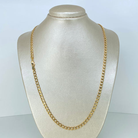 Cadena ● Cubana Oro amarillo 18k 11,66 Gr / 4,8 mm / 60 Cm