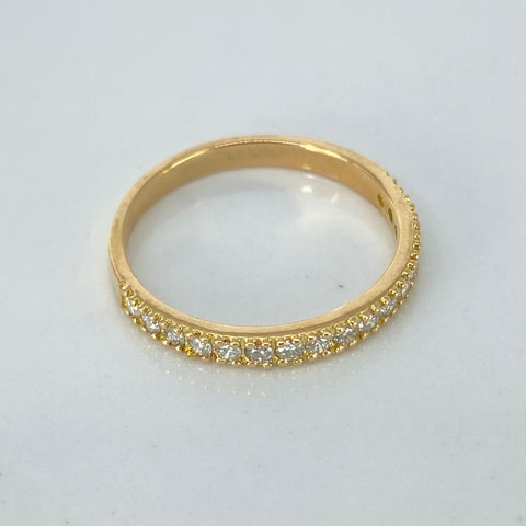 Anillo Churumbela Diamantes0.24Ct  Oro amarillo 18k / Talla 5 1/2 / 1,73 Gr / 1,5 mm  *