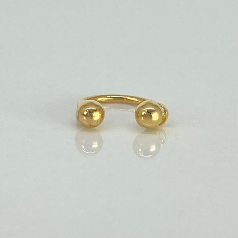 Piercing Aro Bola / Oro Amarillo 18k (Joya) / 0,4gr / 1cm / (Oreja) *
