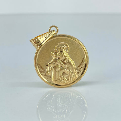 Dije Sagrado Corazon / Virgen Del Carmen Oro amarillo 3,6 Gr / 3,7 Cm