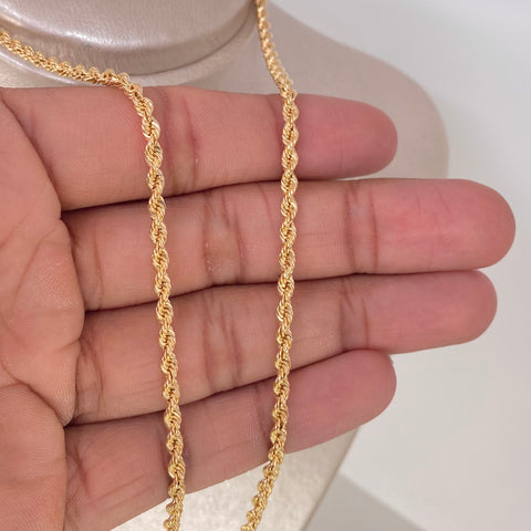 Cadena ● Lazo Oro amarillo 18k +1 / 7,35 Gr / 3 mm / 50 Cm *