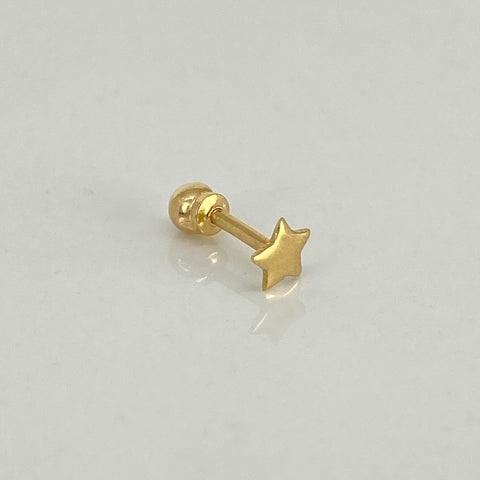 Piercing Estrella / Oro Amarillo 18k (Joya) / 0.26gr / 4.3mm / (Oreja) †