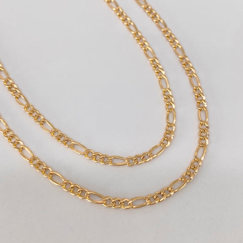 Cadena ● Tres Por Uno 3x1 Oro amarillo 18k 2,75 Gr / 2,5 mm / 60 Cm *