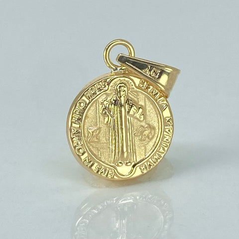 Dije San Benito Oro amarillo 18k 0,55 Gr / 1,8 Cm *
