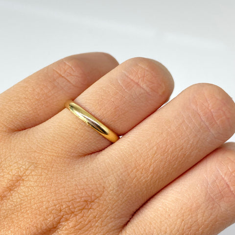 Anillo Argollas Lisa Oro amarillo 18k / Talla 6 / 1,75 Gr *