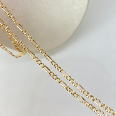 Cadena ● Tres Por Uno 3x1 Oro amarillo 18k 2,95 Gr / 2,6 mm / 50 Cm †