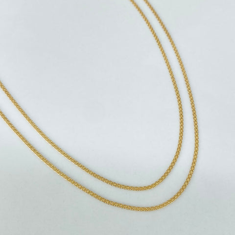 Cadena ● Mini China Oro amarillo 18k 1,80 Gr / 0,9 mm / 45 Cm *