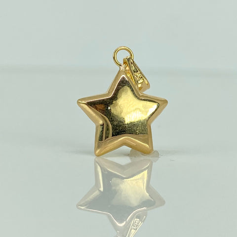 Dije Estrella Troquelada Oro amarillo 18k 0,95 Gr / 2,5 Cm †
