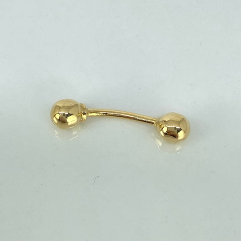 Piercing Bola Lisa 4mm / Oro Amarillo 18k (Joya) / 0,45gr / 1.8cm / (Ombligo)
